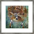 Dream Catcher - Spirit Of The Deer Framed Print