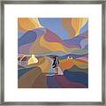 Dreamscape With Girl And Cottage Framed Print