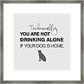 Drinking With Dogs Framed Print