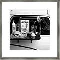 Drive-in Black And White Framed Print