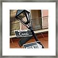 Drunk Street Sign French Quarter Framed Print