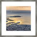 Dublin Bay - Dublin, Ireland - Aerial Photography Framed Print