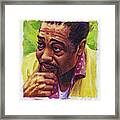 Duke Ellington In Yellow And Green Framed Print