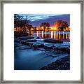 Dusk On Deer Lake In Forest Park Framed Print