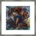 Dynamism Of A Soccer Player Framed Print