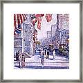 Early Morning On The Avenue In May 1917 - 1917 Framed Print