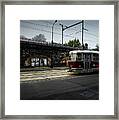 Early Morning Tram Framed Print