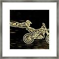 Easy Biker Gold Framed Print