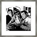 Edward G. Robinson With Two Of His Gang Marc Lawrence And Thomas Gomez Key Largo 1948-2016 Framed Print