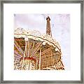 Eiffel Tower And Carousel Framed Print
