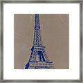 Eiffel Tower Blue Framed Print