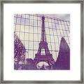 Eiffel Tower Through Fence Framed Print