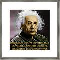 Einstein On Imagination Framed Print