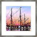 El Galeon At Sunset Framed Print