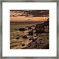 El Matador Beach At Dusk Framed Print