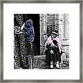 Elderly Beggar In Biblian Ii Framed Print