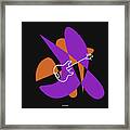 Electric Bass In Purple Framed Print