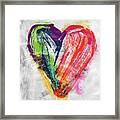 Electric Love- Expressionist Art By Linda Woods Framed Print