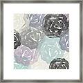 Elegant Roses- Art By Linda Woods Framed Print