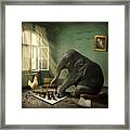 Elephant Chess Framed Print