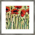 Eleven Red Poppies Framed Print