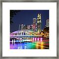 Elgin Bridge, Boat Quay, Singapore Framed Print