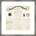 Emancipation Proclamation Framed Print