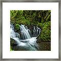 Emeral Falls Waterscape Art By Kaylyn Franks Framed Print