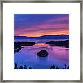 Emerald Bay Clouds At Sunrise Framed Print