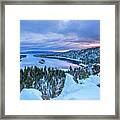 Emerald Bay Winter Sunrise Framed Print