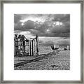 End Of The Line In Black And White Framed Print