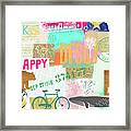 Enjoy Every Moment Collage Framed Print