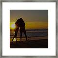 Enjoying The Sunset Framed Print