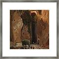 Entrance To The Grotto Of Posilipo Framed Print