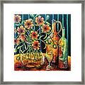 Entwining Poppies Framed Print