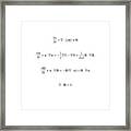 Equation Framed Print