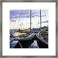 Evening At Harbor Framed Print