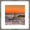 Evening Beach Glow Framed Print