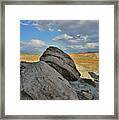 Evening Clouds Over Boulders Of Ruby Mountain Framed Print