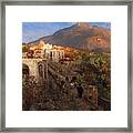 Evening In Ischia With View On The Monte Epomeo Framed Print