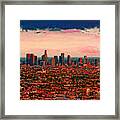 Evening In The City Of The Angels Framed Print
