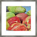 Evening Pears And Apples Framed Print