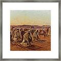 Evening Prayers In The Desert Framed Print