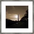 Evening Washington Monument Silhouette Framed Print