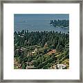 Evergreen Point Aerial In Medina, Washington Framed Print