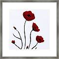 Expressive Abstract Poppies A6116c_e Framed Print