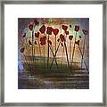 Expressive Floral Red Poppy Field 725 Framed Print