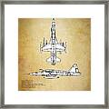 F-5 Tiger Blueprint Framed Print