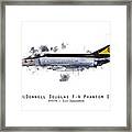 F4 Phantom Sketch - Xv574 Framed Print