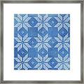 Fair Isle Pattern Snowflakes Framed Print